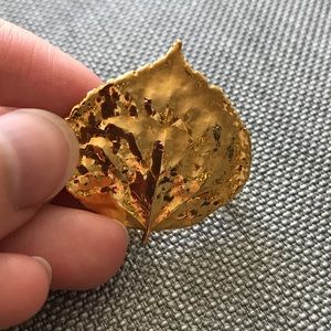 Gold Leaf Pin/Brooch
